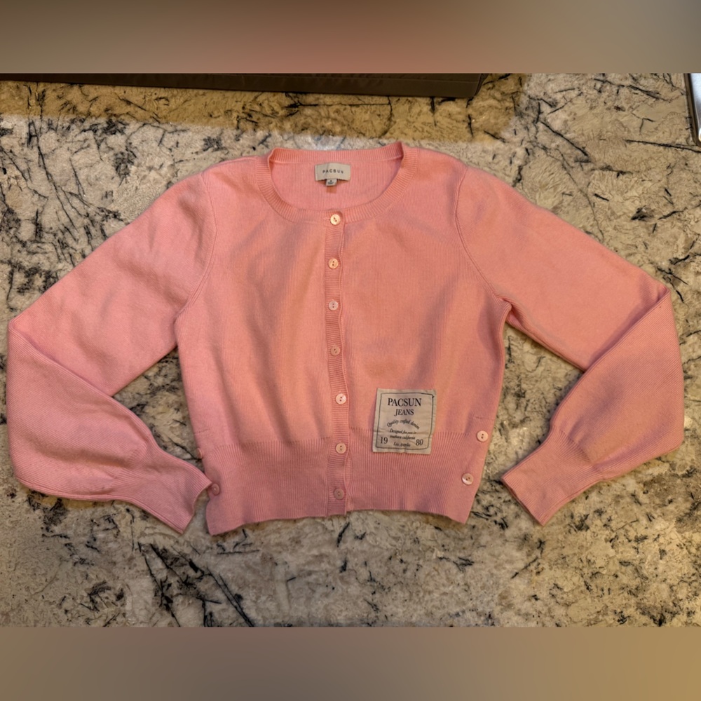Baby Pink PacSun Cardigan Sweater
